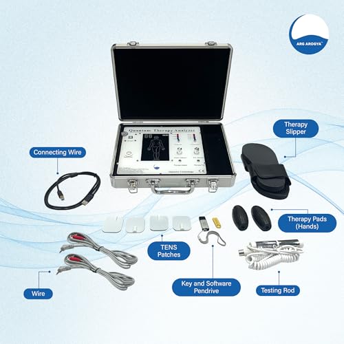 Image of ARG Arogya Quantum Therapy Body Analyser Machine For Full Body Checkup Japanese Technology Scanning with Rod or Palm Generate 45 Reports (Children, Men, Women) Work In Windows 10 (Body Analyzer Therapy)