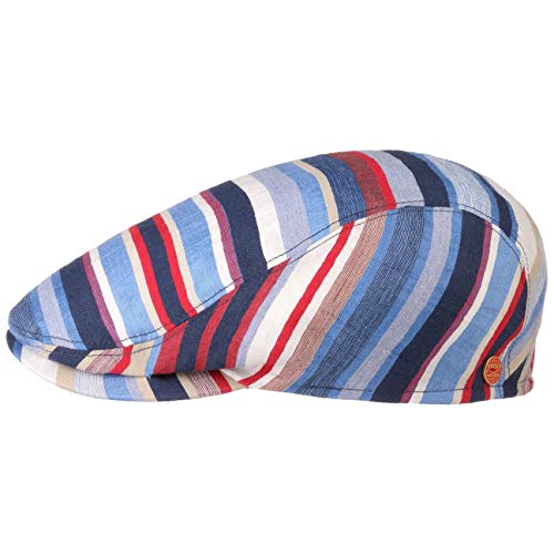 Mayser Matteo Stripes Flat Cap Men Blue 6 7/8
