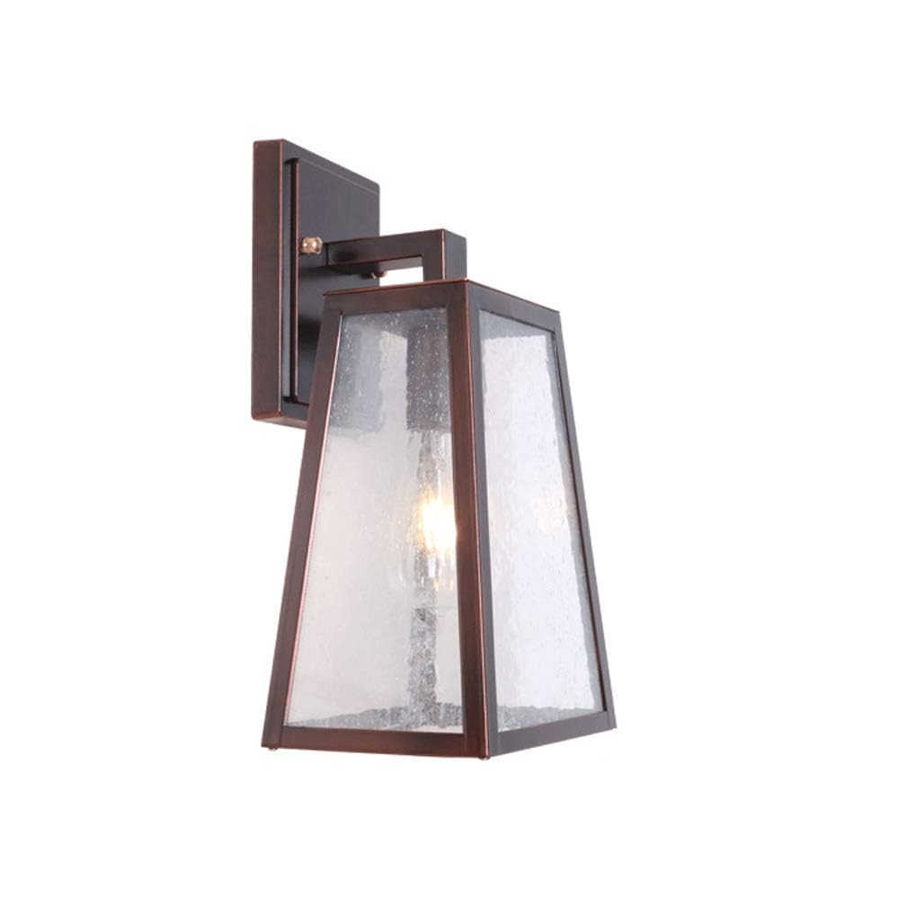 SXSCARKX Simple Wall Lamp AC Outdoor Waterproof Sconces Rectangular Luminaire Cafe Balcony Aisle Wall-Mounted Light Fixture Water Glass Lamp（E27）