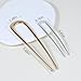 4-Pack U-Shaped French Hair Pins for Women: Metal Hair Pins for Thick Hair & French Twist, Hair Pin Fork - Holds Updos, Buns, Twists, Chignons Securely (Gold and Silver)