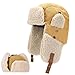 Ushanka Trapper hat, Winter Russian Hats for Men & Women Bomber Hat with Ear Flaps Warm Windproof Eskimo Trooper Hats(Multiple Colors) Yellow