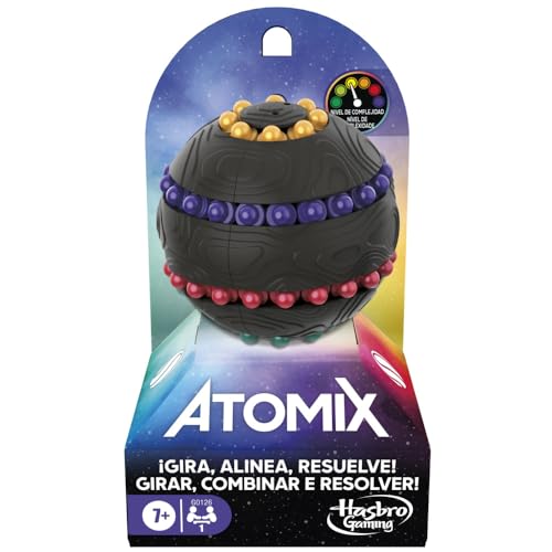 Hasbro Gaming Juego de Mesa Atomix, Esfera Rompecabezas...