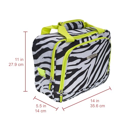 Miniatura 9 de Rockland Juego De Equipaje Vertical Softside De Moda, Lima Lime Zebra , 2-Piece Set 14 19 , Moda