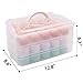 HANSGO Deviled Egg Containers with Lid, 3-Layer 60PCS Clear Egg Platter Carrier with Lid Dispenser for Easter Thanksgiving Party Home Kitchen Supplies