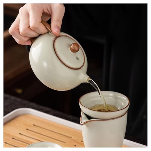 Juego de tetera portátil contra el estrés diario para preparar té fresco en la oficina 7