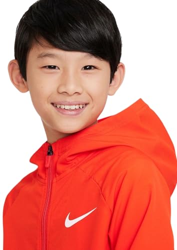 Nike Jaqueta de treinamento Dri-Fit para crianças grandes (meninos), Vermelho picante/vermelho pican