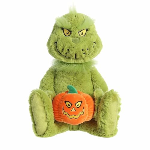 Grinch Peluche Jack-O-Lantern 26,7 cm : doudou vert et doux aux couleurs d'Halloween