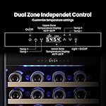 Yeego Wine Fridge Cooler - 24 Inch Dual Zone Wine Fridge Hold 47 Bottles, 40-65°F Wine Refrigerator Glass Door, Built in, Freestanding Under Counter Fridge for Beer Soda Drink Home Bar Office - Image 2