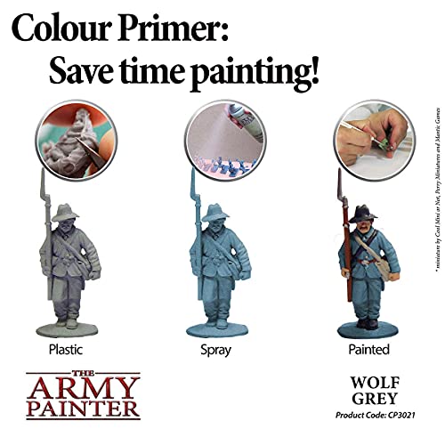 The Army Painter Color Primer, Barbarian Flesh Bundle With Wolf Grey, And Skeleton Bone, 400 Ml, 13.5 Oz - Acrylic Spray Undercoat For Miniature Painting #TOP1