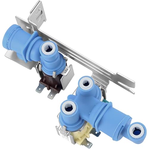 242252702 Refrigerator Water Inlet Valve Fit for Fr-igidaire Ken-more Elec-trolux Cro-sley Fridge Triple Solenoid Inlet Water Valve Replace 240505101 240531101 K-76150 WV2702241 636701 by Fetechmate