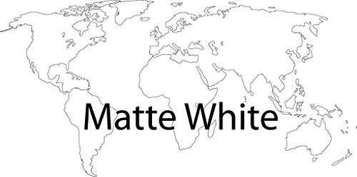 Picniva Matte White 18'' X 42'' World Map Wall Decal Vinyl Art Sticker Home Décor