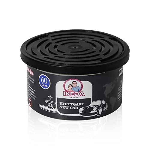 Ikeda Scents Car Air Fresheners: Stuttgart New Car Scent | Organic Cans | Odor Eliminator Essential | Long-Lasting | Strong Fragrance | For Home Closet | 1.5 Oz | Pack Of 4 #TOP1