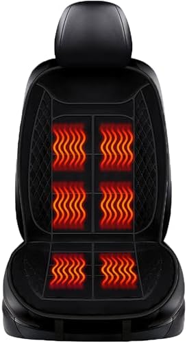 DgiqLeite Car Seat Cushions, Car Seat Cover Foldable Portable Seat Cover for Back and Seat Cushions with Bottom Anti Slip Silicon(1 Pack/Black)