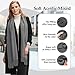 ZENUTA Winter Sarf for Womens, Solid Warm Scarves for Womens Lightweight, Fashion Long Shawls Wraps Pure Color, Cashmere Scarf Pashmina Shawls Wraps for Wedding Party Light Gray