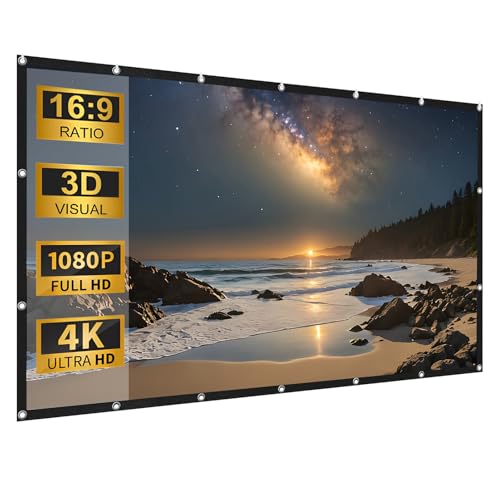 Pantalla de proyector portátil 120 pulgadas 16:9 HD 4K