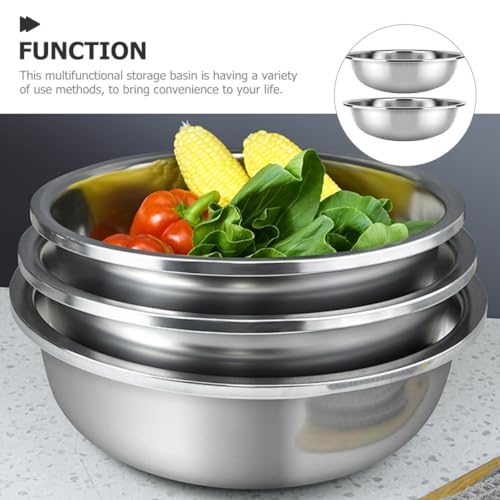 Set 2 Tazones Grandes de Acero Inoxidable 30 cm miniatura 3