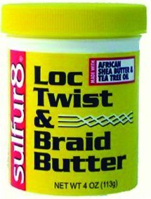 Sulfur-8 Loc Twist & Braid Butter 4 oz. (Pack of 2) by Sulfur 8