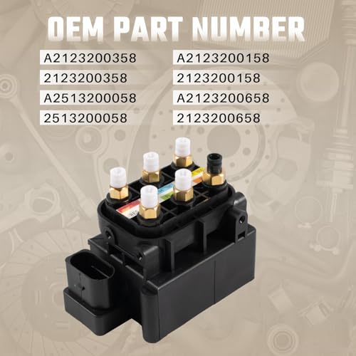Uenopedin MJ Ventilblock Airmatic Luftfederung Passend für 2007-2015 CL/GL-Klasse M/R-Klasse W164 W221 W212 GL320 GL350 GL450 Teilenummer 2123200358 A2123200358 A2513200058