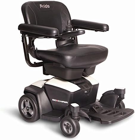 New GO CHAIR Pride Mobility Travel Electric Powerchair + 18AH batteries upgrade (Pearl White)