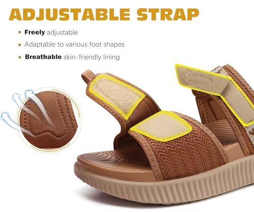 Image of KuaiLu Womens Orthotic Adjustable Strap Slides Arch Support Slip On Sandals