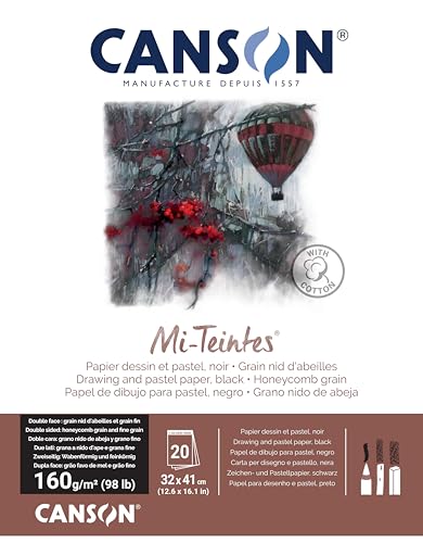 Papier dessin CANSON Mi-Teintes noir 160g pour réussir vos contrastes intenses