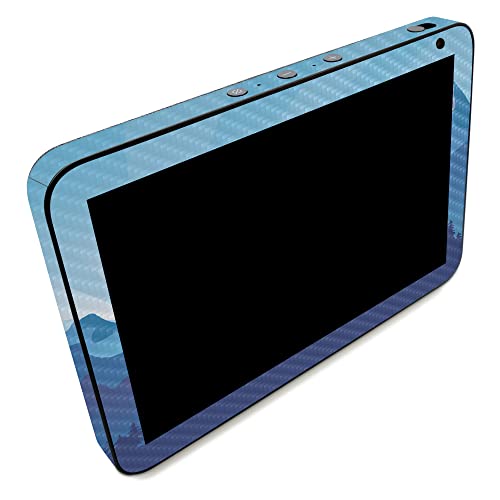 Image of MightySkins Carbon Fiber Skin Compatible with Amazon Echo Show 8 (Gen 2) - Blue Mountains | Protective, Durable Textured Carbon Fiber Finish | Easy to Apply | Made in The USA