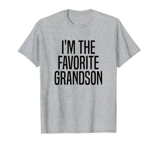 I'm The Favorite Grandson T-Shirt, Men, Heather Grey, Large