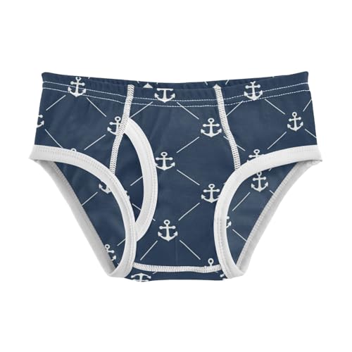 Boys' Exclusive Briefs Toddler Underwear 95% Combed Cotton Boxerbriefs 2T Nautical Anchor Pattern 28