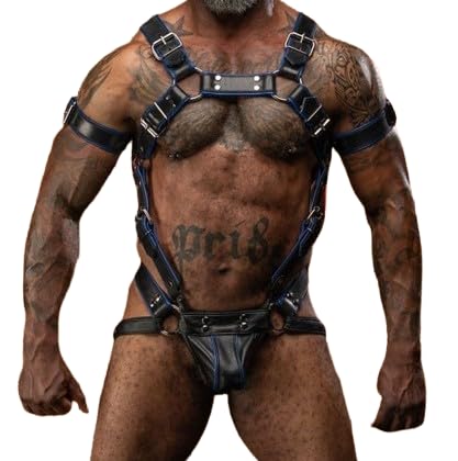 Generic Men's Gay Leather Harness jockstrap,fashion harness, harness men, full body harness, bulldog harness, mens harness