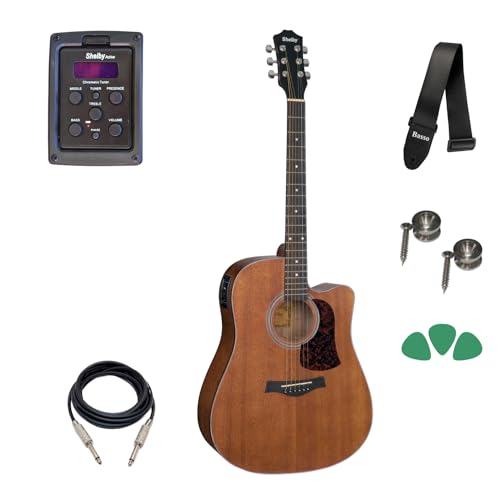 Violão Elétrico Shelby Folk SGD195C Stnt Natural Aço 6 Cordas