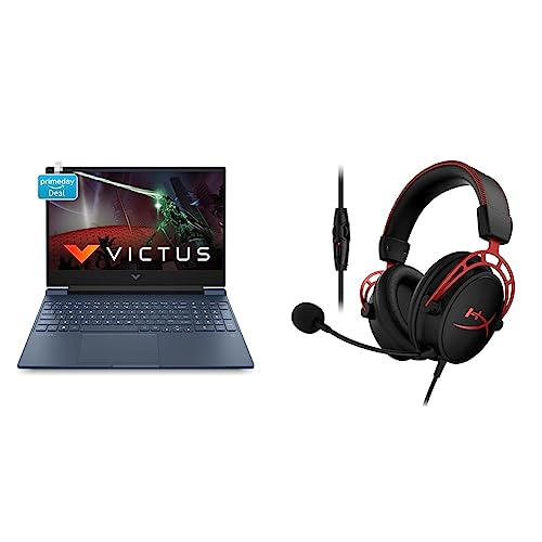 Image of HP Victus Gaming Laptop 12th Gen Intel Core i5-12450H 15.6 inch(39.6 cm) FHD IPS Gaming Laptop & HyperX Cloud Alpha - Gaming Headset (Red)