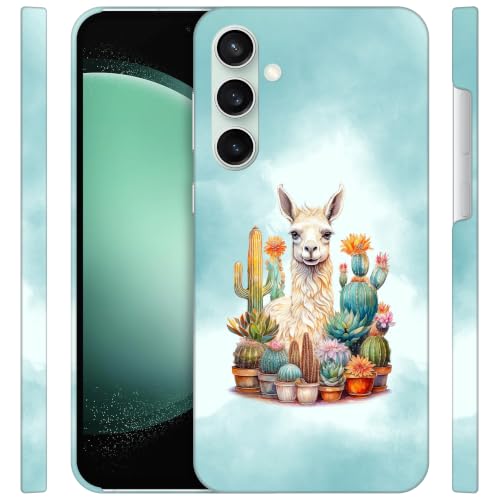 Coque Samsung S23 FE imprimé lama floral pour un style estival unique