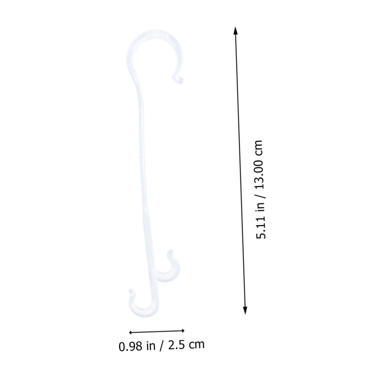 DECHOUS 850 Crochets en Nylon Blanc pour Plantes Suspendues et Tuteurage de Tomates, Fixation Facile des Vignes Serrage ou Jardin, Support Robuste pour Culture de Légumes
