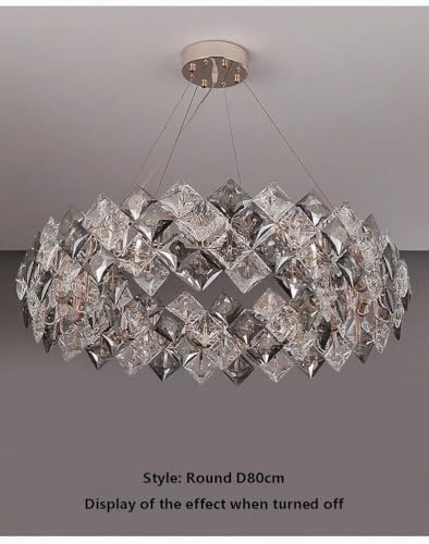 Lustre en cristal led et lampe décorative de salon au style post-moderne