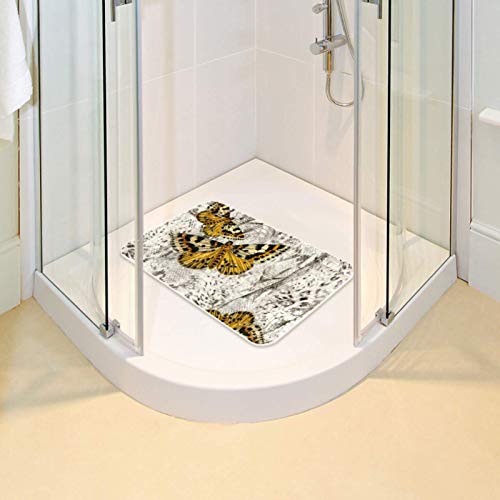 Tapis de bain pour bébé jaune papillon de 60 x 35 cm - 7