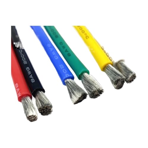 Cable de silicona flexible 30 a 8 AWG en longitudes de 1 a 20 metros