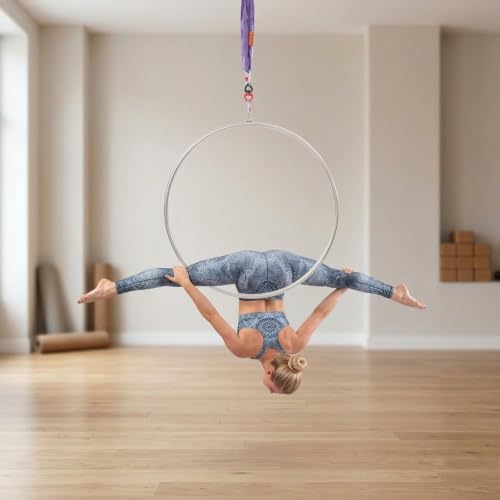 Aro aéreo de 95 cm anticaídas dinámicas con anclaje de acero para acrobacia 7