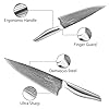 NANFANG BROTHERS® 10 Pieces Damascus Kitchen Knife Set, High Carbon Stainless Steel Damascus Steel Chef Knife Set, Stainless Steel Ergonomic Handle for Chef, with Built-in Sharpening Rod NF