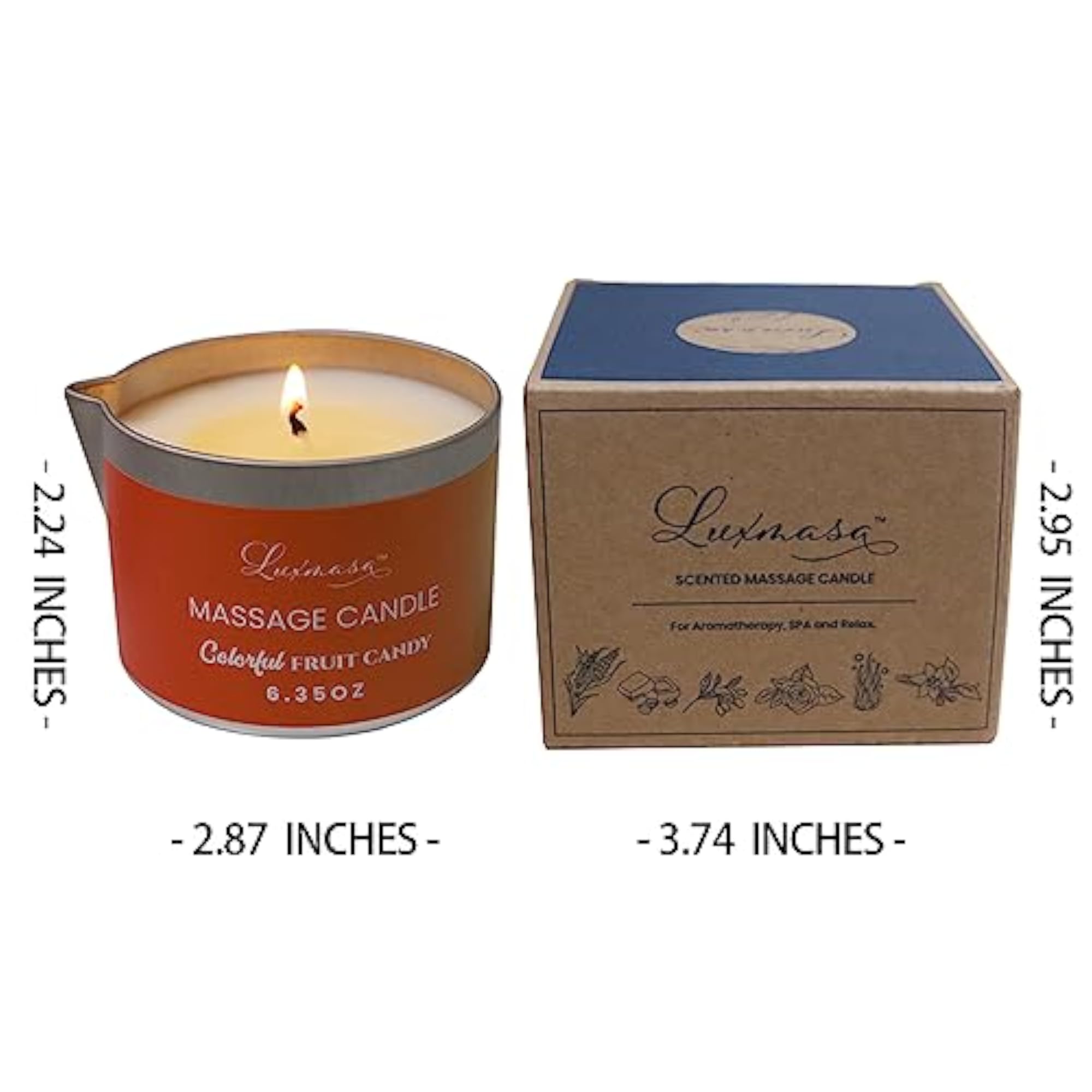 Scented Body Massage Oil Candle, 6.35OZ