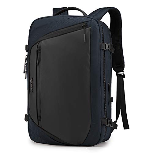 Wind Took Mochila para Portatíl 17 Pulgadas Equipaje de Mano Mochila Viaje Grande Impermeable Poliéster Multifuncional para Trabajo Colegio Viaja de Negocios 32x17x52CM Azul