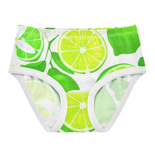 Cotton Toddler Girls Underwear Green Limes Floral Lemon White Cute Panties Girl Designer Underpants Briefs 2t