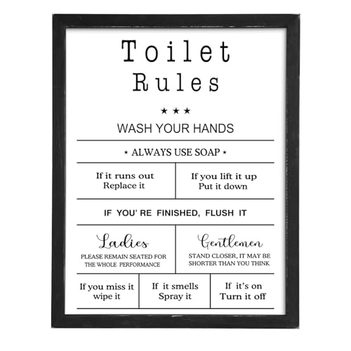 MODE HOME 14 x 11 Funny Bathroom Wall Art, Humorous