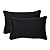 Pillow Perfect Fresco Solid Indoor/Outdoor Lumbar Pillow Plush Fill, Weather and Fade Resistant, Lumbar - 11.5" x 18.5",, Black, 2 Count