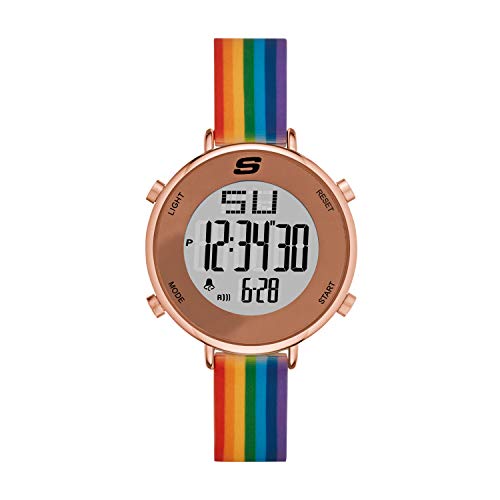 Skechers Women s Magnolia Quartz Watch with Silicone Strap, Multicolor, 14 (Model: SR6188)