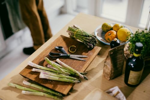 Fiskars ReNew chef's shears, length: 21 cm, recycled stainless steel/recycled plastic, functional shape, black, 1074545