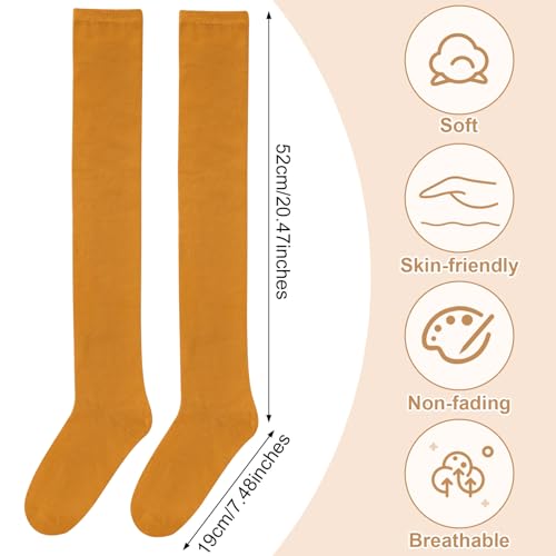 Image of Chalier Womens Thigh High Socks, Thigh Socks Stockings for Women | Soft Mild Blended, Slim Light Fabric, Elastic Cuff, Long Tube, Hug Leg Curves, Four Season Outfits, Casual Daily Footwear