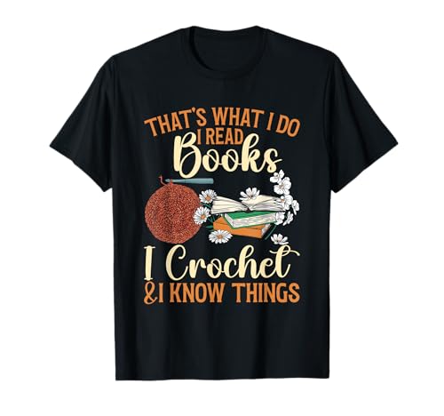 Crocheting Reading Books Crocheter Crochet T-Shirt