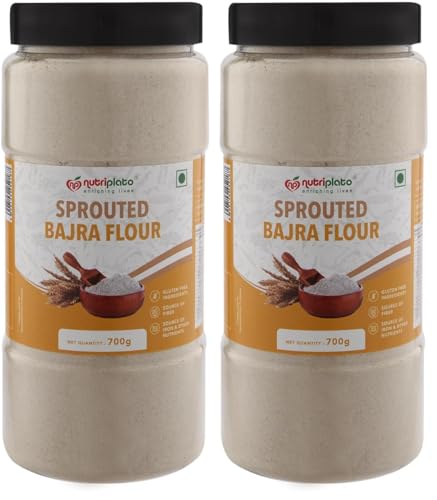 Image of Nutriplato-enriching lives Sprouted Bajra Flour, 700g (Pack of 2)