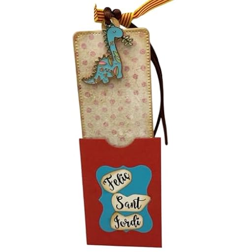 Sant Jordi - Punto de Libro con colgante (Modelo con dragon azul verdoso) | Ya disponible en tu tienda friki favorita! En mundofriki.es!