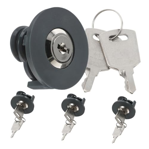 DIYEAH 4pcs Industrial Zinc Alloy Rotary Tongue Safety Plug Locks for 86 Sockets Anti-Touch Protection Row Plate